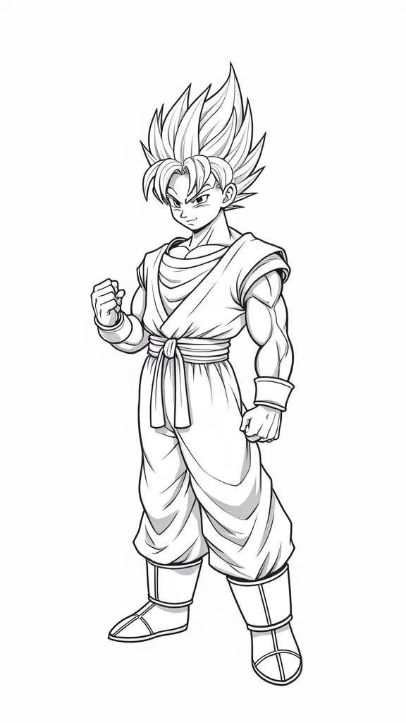 gohan coloring page